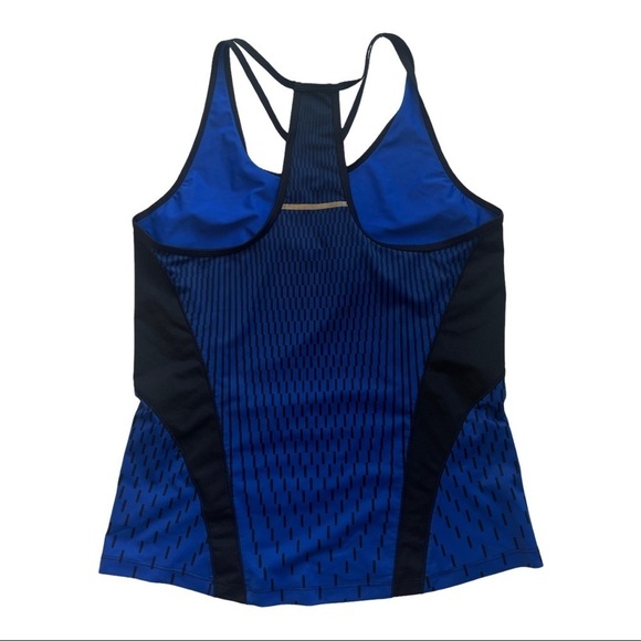 Hyba Blue Black Racerback Activewear Tank Tops 1004 - Picture 4 of 11